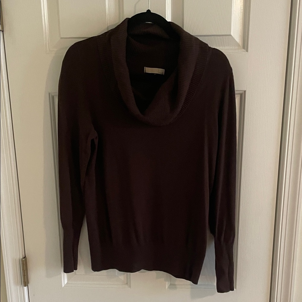 Chic Chocolate Cowl Neck Sweater